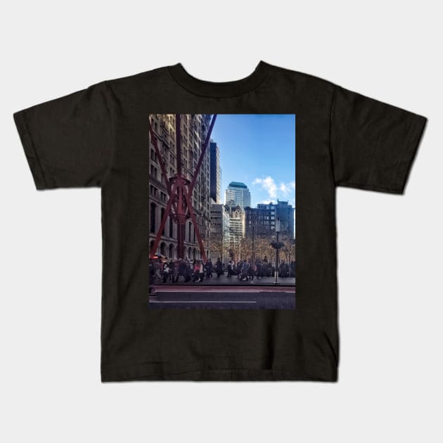 Zuccotti Park, Manhattan Kids T-Shirt by eleonoraingrid